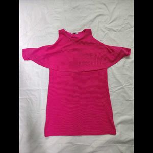 ZARA, Pink Cold Shoulder Dress