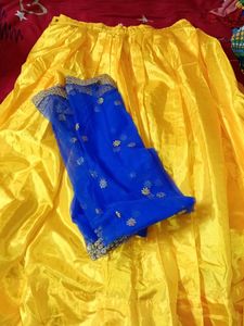 Yellow Ethnic Lehanga Choli  Dhuppatta