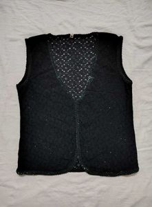 Black Embellished Vest