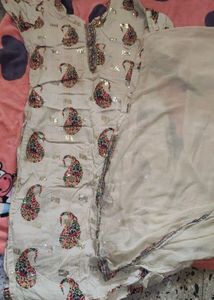 Cotton Top Nd Shiffon Dupatta No Bottom