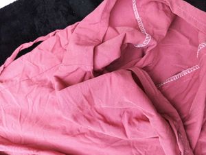 Dusty Rose Tie-Up Mini Dress