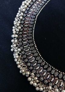 Boho Silver Statement Necklace