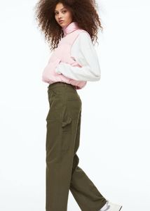 Olive Green Wide-Leg Pants