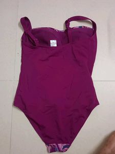Purple Floral One Piece Swimsuit