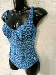 Blue Leopard Print Sexy Bodysuit Fits For S &amp; M