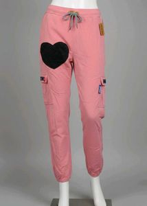Cute Pink Heart Patch Joggers 💕