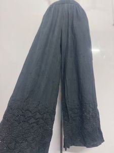 Black Embroidered Palazzos