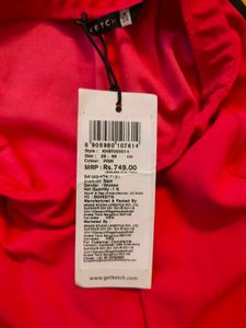 Hot Pink Bodycon Mini Skirt with Slit