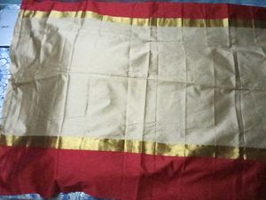 Brand New CottonSilk Saree with Golden LaceBorder