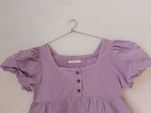 Lilac Puff Sleeve Top