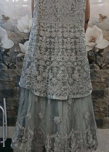 Silver And Grey Evening Gown