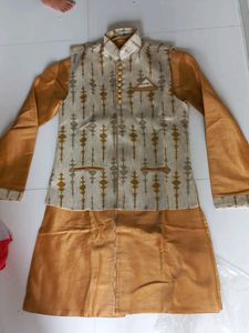 Three Piece Kurta Jacket Set Party Were Set One Time Used Size 38