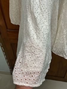 Very Pretty Cut Out White Dress