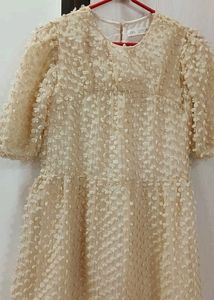 Trendy Zara Popcorn Pattern Dress