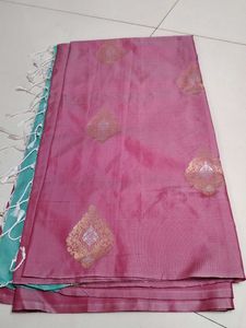 Onion Pink soft silk saree