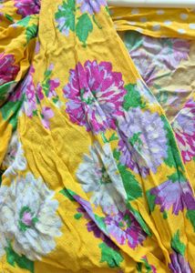 Floral Puff Sleeve Wrap Top