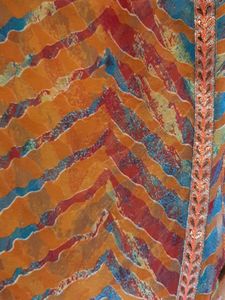 Vintage Chevron Print Saree
