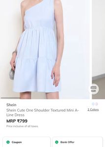 Blue One-Shoulder Dress