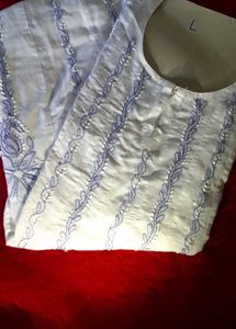 Embroidered White Kurta