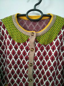 Cardigan With Patchwork Details