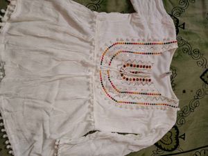 White Embroidered Top
