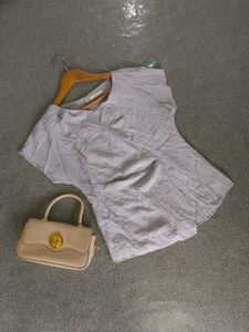 Korean Vintage Pale Gray  Top ❤️❤️
