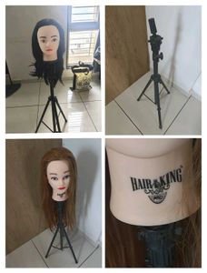 Hair Styling Mannequin 2 Head with 1 Tripod Combo