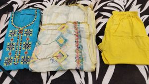 A very new beautiful blue Kurta Pant Dupptaa Set B