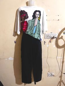 Graphic Print White T-Shirt