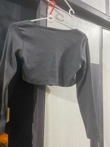 H&amp;M Corset Top With Full Sleeves