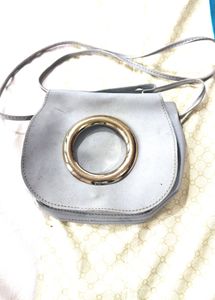 Grey Circle Crossbody Bag
