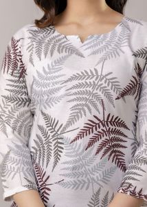 Stylish Floral Print Tunic Top