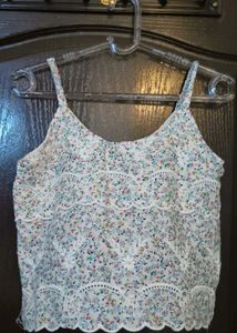 Floral Lace Cami Top With Shorts