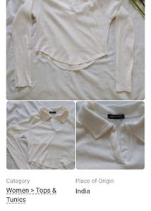 Urban Style White Ribbed Top