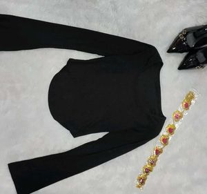 Long Sleeve Black Top