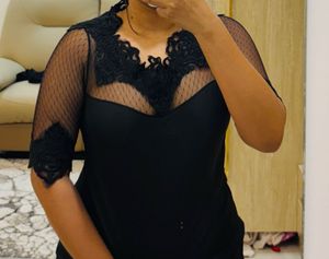 Elegant Black Sheath Dress