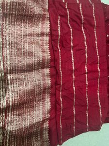 Unstitched maroon suit with elegant embroidery