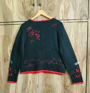 Floral Cardigan Sweater size-36