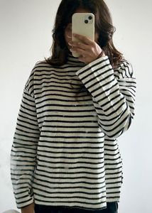 Striped Turtleneck Sweater