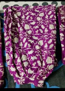 Purple Printed Kurta Set