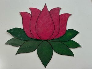 Pack Of 4 Lotus Rangoli Patch