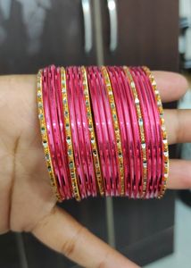 Metal Golden And Pink Combo Set Of 20 Pcs