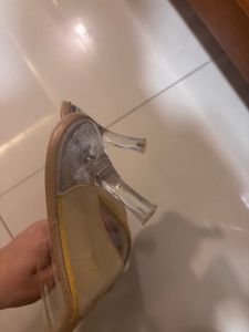 Glass Pencil Princess Heels Transparent Beige