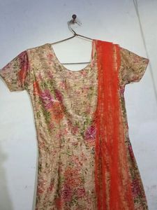 Orange Trend Gown Frock For Girls