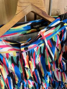 Multicolored Abstract Print Cargo Pants
