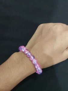 Pink Crystal Bead Bracelet