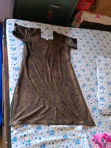 Metallic Brown Mini Dress