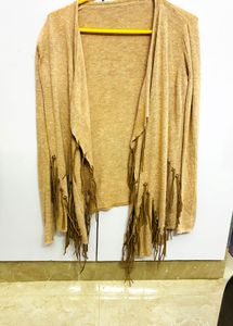 Fringed Knit Cardigan (DUBAI product )