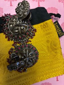 Amrapali Silver Jhumka Earrings