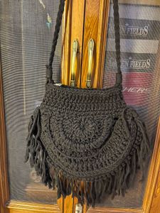 Boho Crochet Fringe Bag